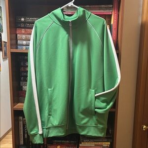 Original Use Green Zip-Up with White Trim